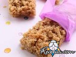 Barritas de cereal y duraznos