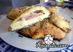 Berenjenas con jamón y queso