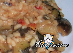 Budín de arroz y berenjenas