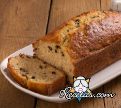 Budín de banana con chispas de chocolate