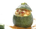 Calabacín relleno de bacalao