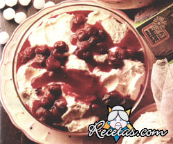 Crema de ricotta con cerezas