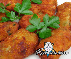 Croquetas de bacalao y patatas