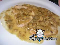 Escalopes con champiñones