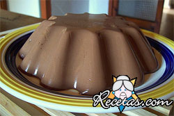 Flan de chocolate