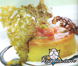 Flan de fruta de la pasión