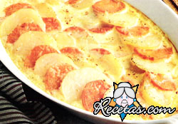 Gratin de papas y zanahorias