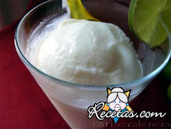 Helado de lima y limón