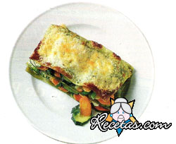 Lasagna tricolor vegetal