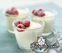 Mousse de chocolate blanco