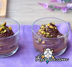 Mousse vegano de chocolate