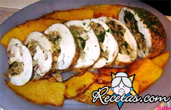 Muslos de pollo rellenos