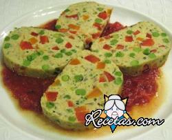 Rollo de pollo y verduras