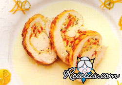 Rollitos de pollo al romero