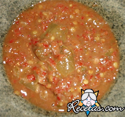 Salsa fría de tomates