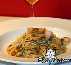 Spaghetti con mejillones