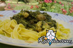 Pasta con cigalas