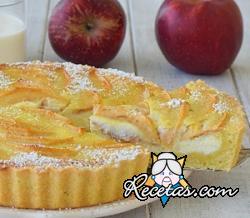 Tarta de manzanas con crema