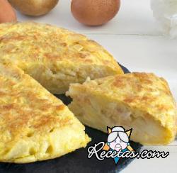 Tortilla de espagueti con queso