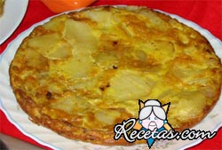 Tortilla de papas y panceta