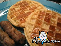 Waffles de manzana